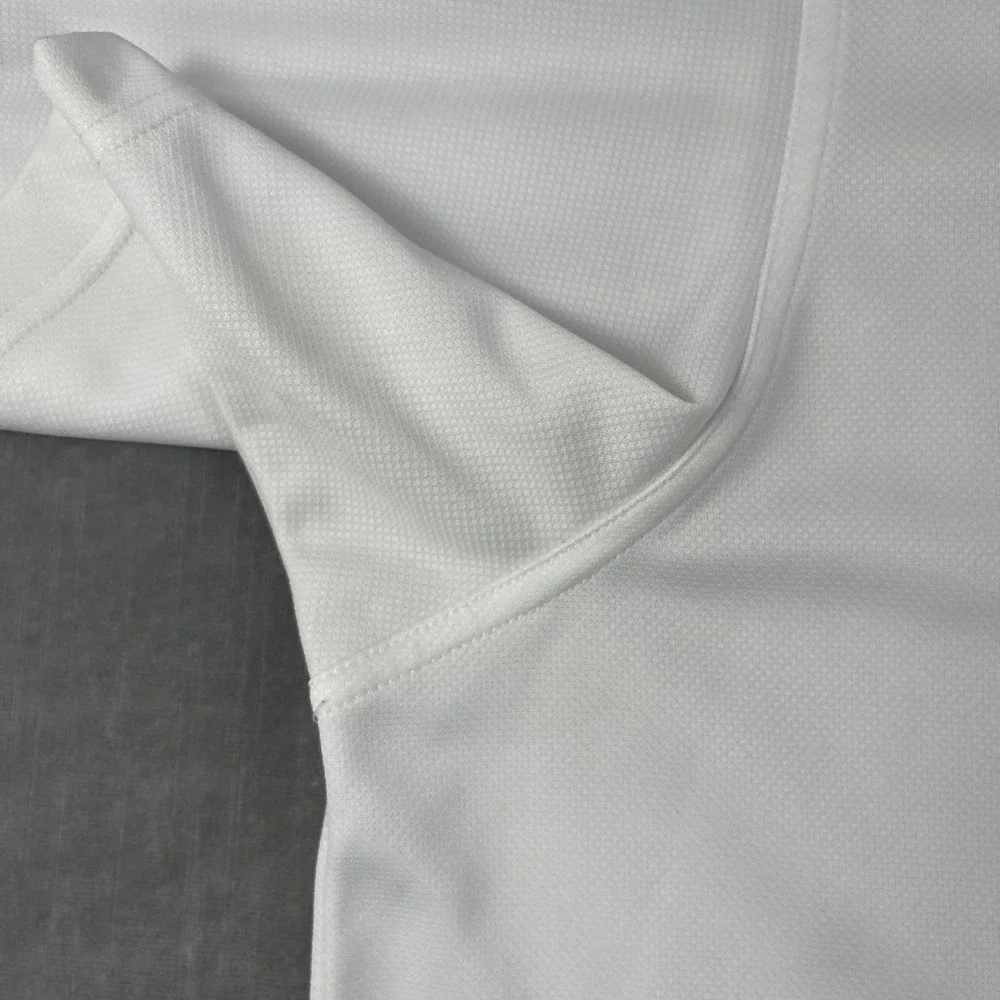 Greg Norman Mens XXXL White‎ Polo Shirt Play Dry Performance Shark Logo
